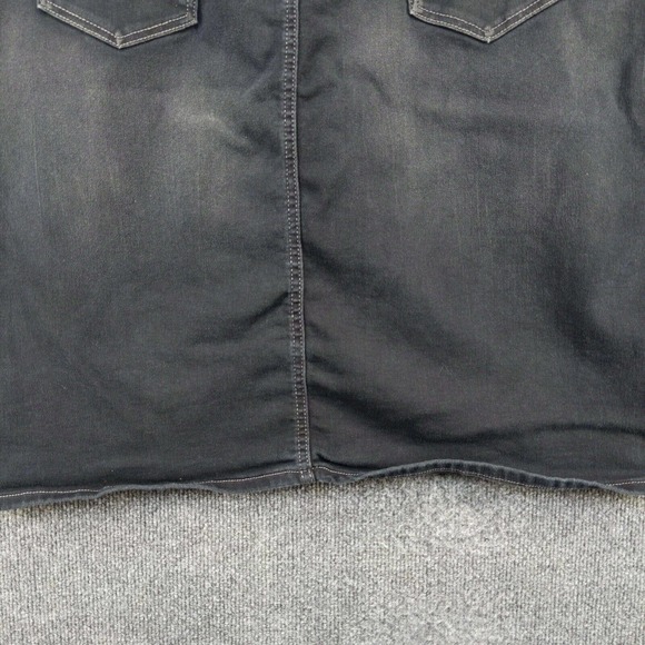 Be Girl Women's Mini Skirt Black 3XL Black Denim Button Front Pencil Stretch - Picture 7 of 12